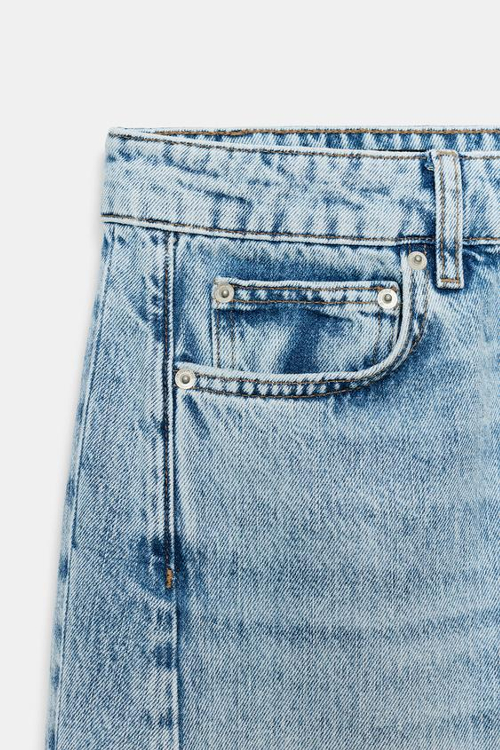 ZARA ДЖИНСЫ RELAXED-FIT С НИЗКОЙ ПОСАДКОЙ — ZW COLLECTION, СИНИЙ
