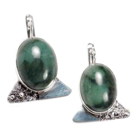 Серьги "Анды" жадеит