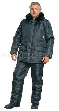 Костюм зимний "Охранник"полукомбинезон (черный)