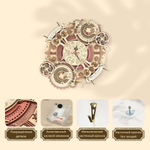 Настенные кварцевые часы с календарём Zodiac Wall Clock (Зодиак) от ROKR - Деревянный конструктор, сборная механическая модель, 3D пазл