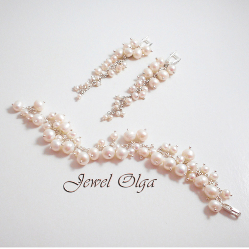 Браслет с жемчугом "Воздушное очарование"