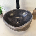 Раковина из речного камня RS-66031 37х33х15 из натурального камня