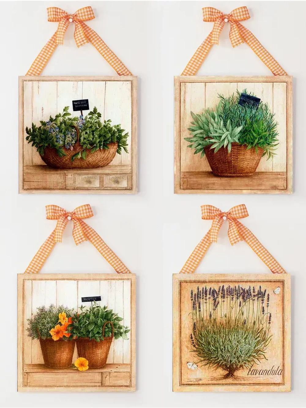 Панно на стену для интерьера 4 шт