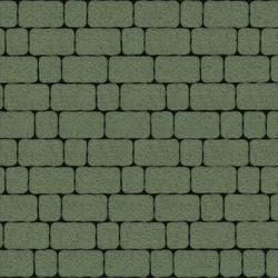 Тротуарная плитка Арена - Гранит Зеленый, комплект из 2 видов плит