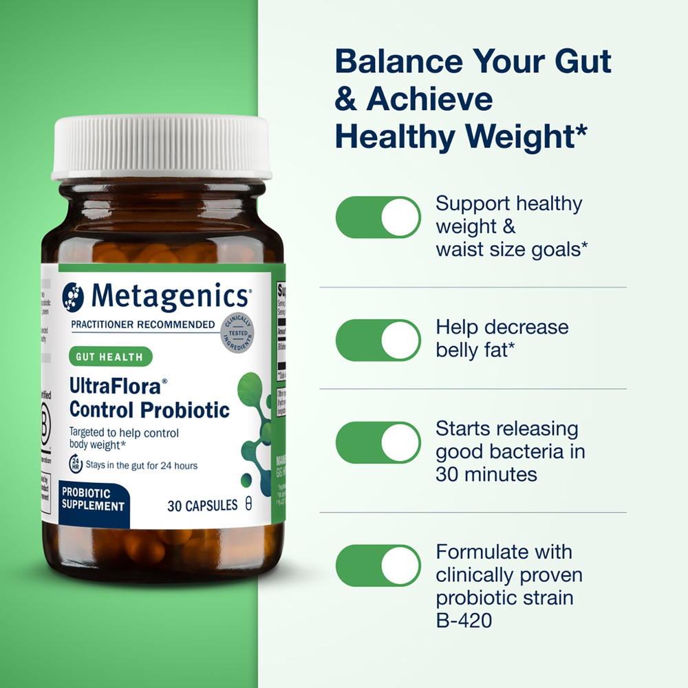 Metagenics, Пробиотик UltraFlora®, 113,1 мг (10 млрд КОЕ), 30 капсул