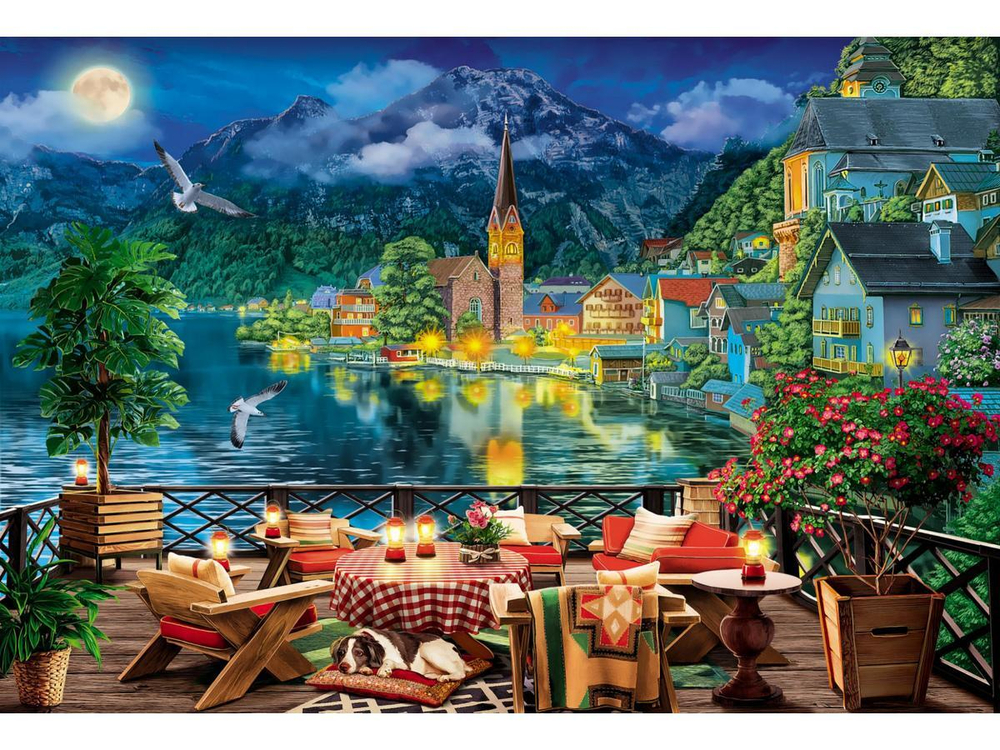 Картина по номерам 30х40см. "Озеро в Гельштате" (Арт. ХК-0896)