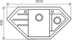 Мойка TOLERO R-114 серый металлик №001С