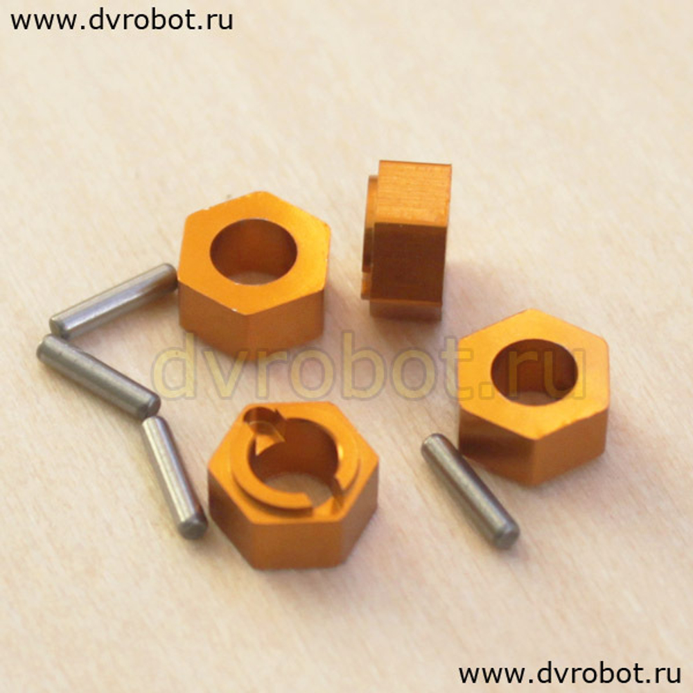 Хабы 7мм WLToys A9(4,5,6,7)9/K929-золотой