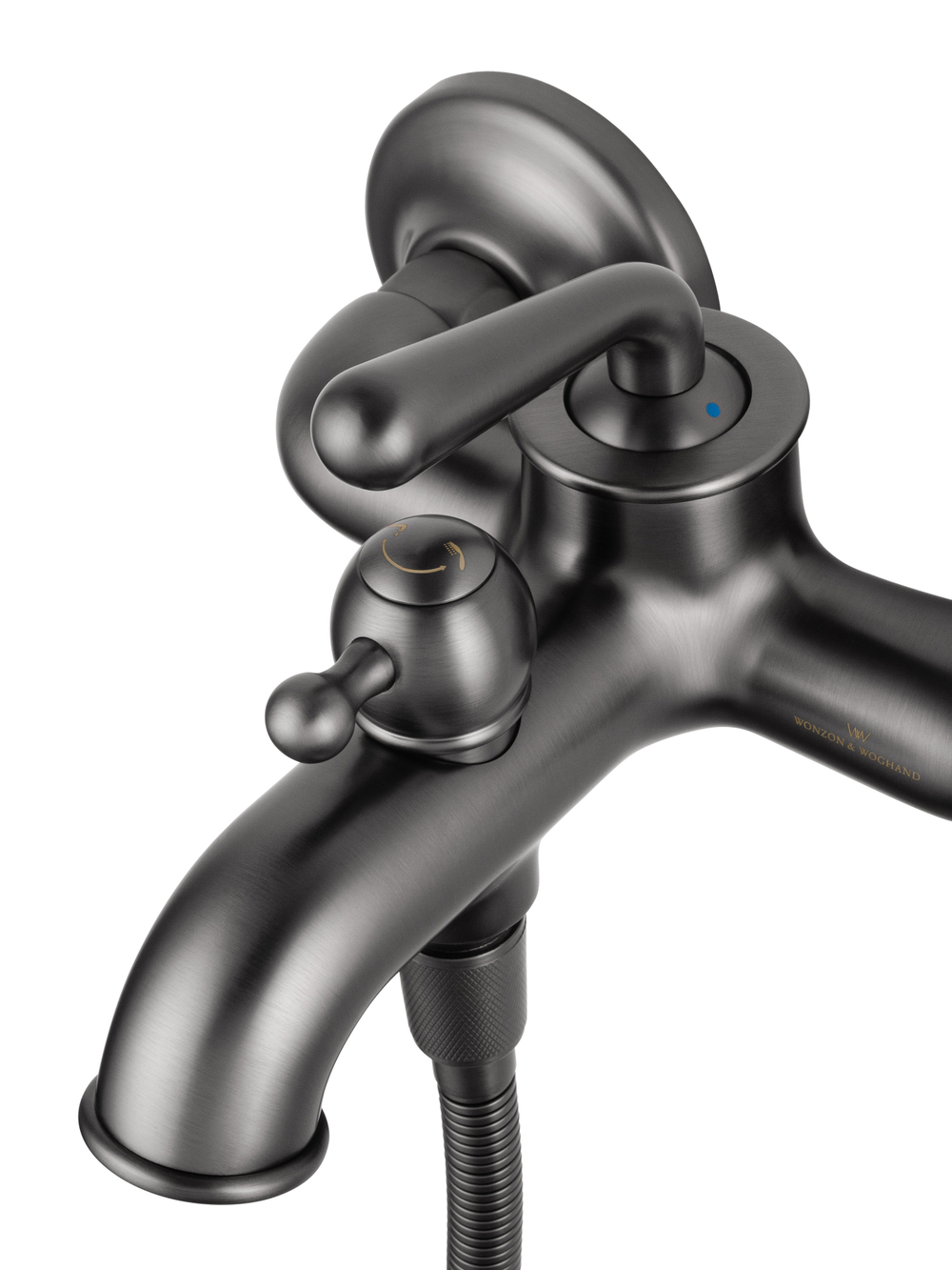 Смеситель для ванны с душем WONZON & WOGHAND STEAM, Темный графит (WW-88639008-BGM)
