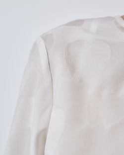 Топ с открытой спиной из смесового шелка Стелла Маккартни сердечки белый