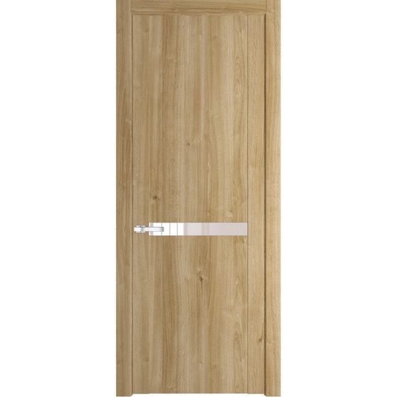 Межкомнатная дверь Profil Doors 1.4N дуб карамель стекло перламутровый лак