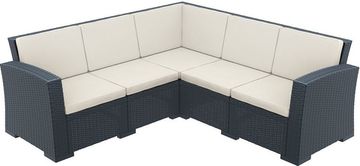 Диван пластиковый плетеный угловой с подушками Monaco Lounge Corner