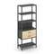Shelf System Односекционный стеллаж пятиярусный с ящиками SN.STM-512 Антрацит/Акация Лорка/Металл Ан