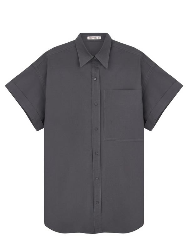 Shirt dress WIND graphite color