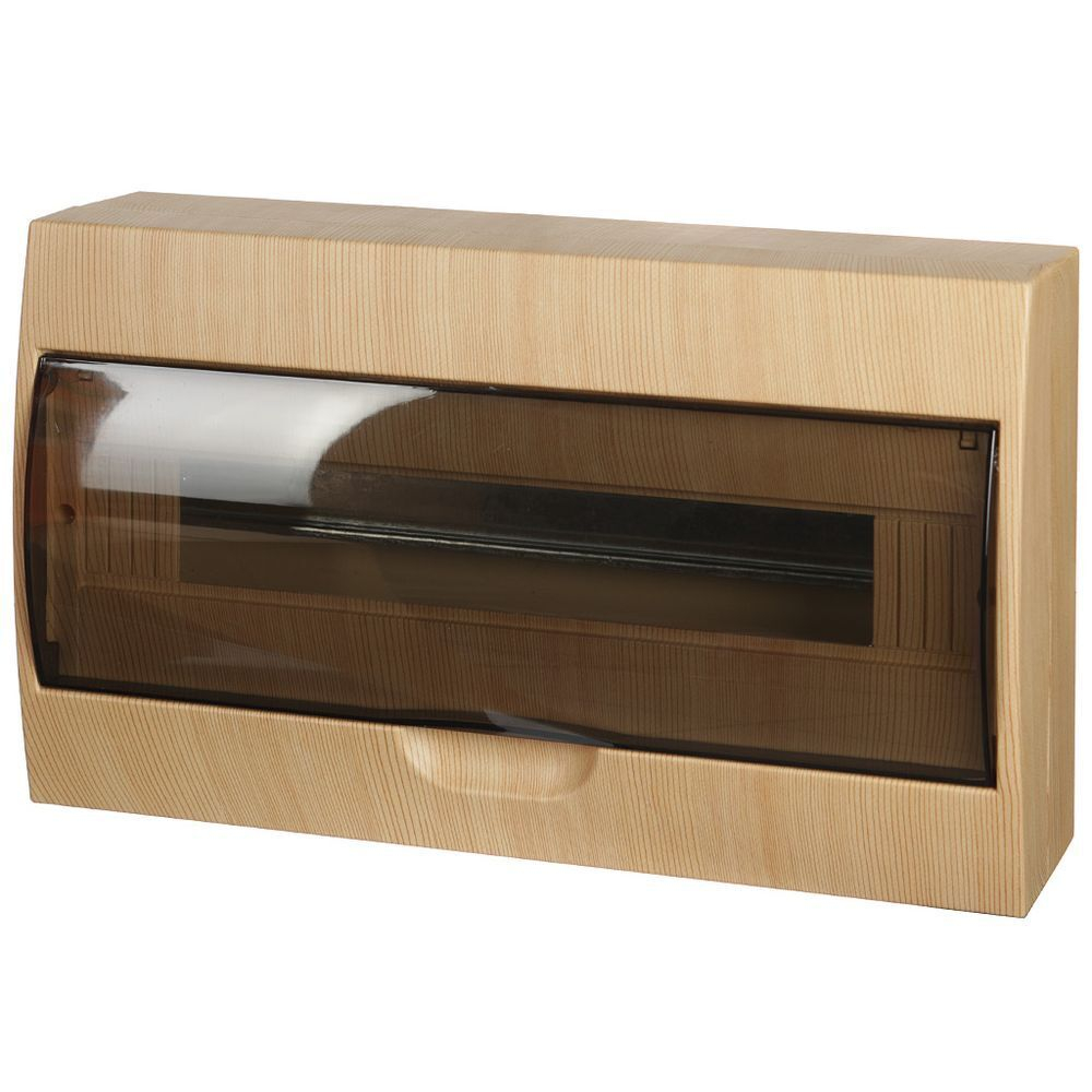 Бокс настенного монтажа навес, Эко, ЩРН-П, пластик, TDM, 18мод, IP40, сосна, SQ0901-0017