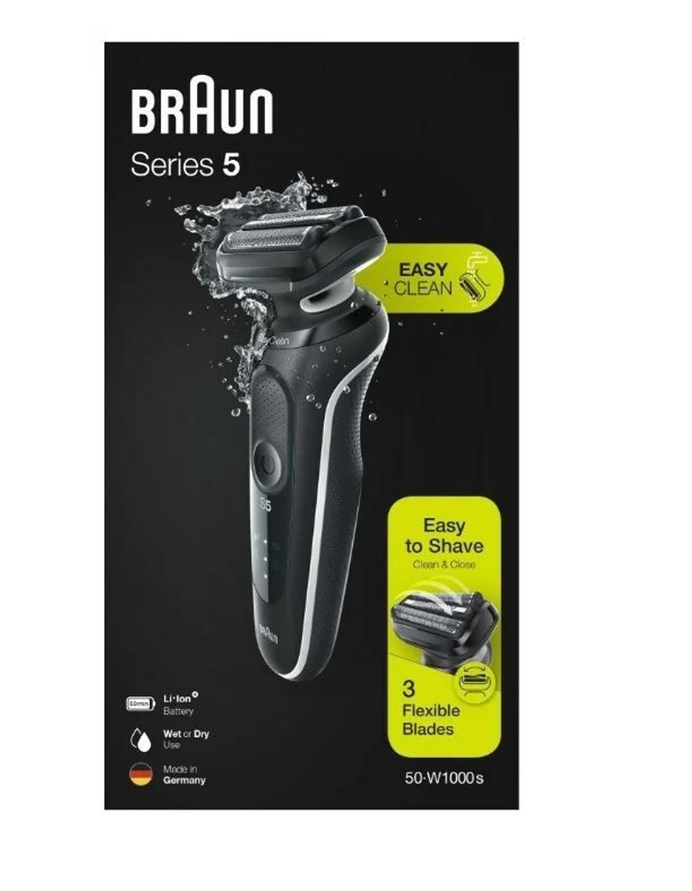 Электробритва Braun 50-W1000s Black/White