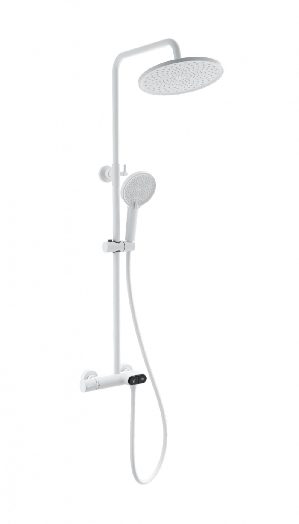 Душевая система с термостатом WONZON & WOGHAND MUSE Corno, Белый матовый (WW-B2091-A-MW)