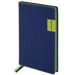 Ежедневник недатированный Brauberg Aim, А5, 136л, кожзам, темно-синий