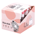 Клей-карандаш MESHU с топпером "Paw", 8г, дисплей бокс, ПВП, ассорти