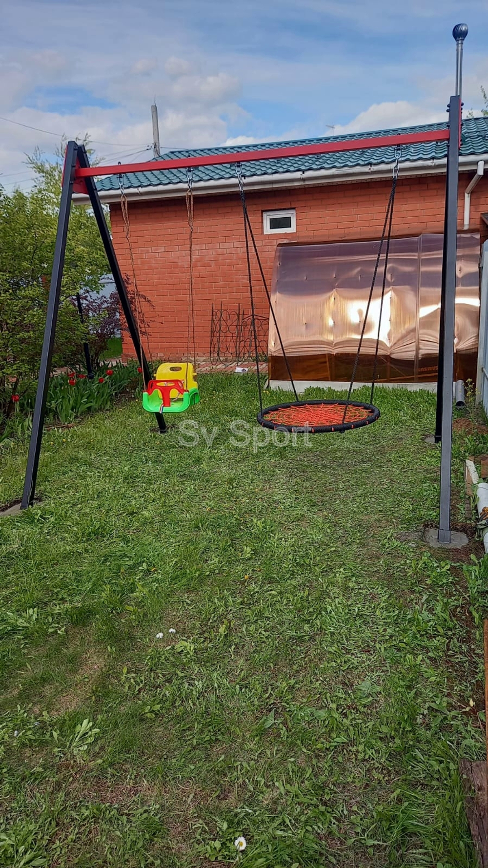 Монтаж уличных качелей Sv Sport