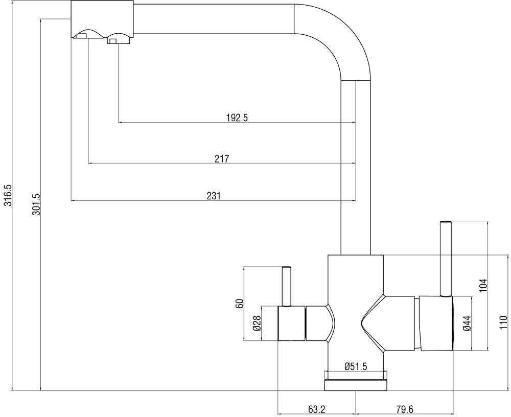 Смеситель для кухни Domaci Ливорно D8672CR хром