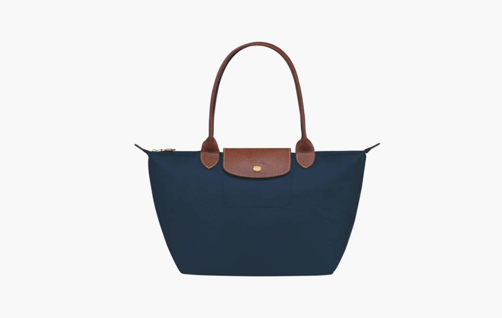 Longchamp Le Pliage Original Recycled Canvas M Tote Bag "Navy"