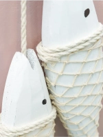 Декор на стену для интерьера "Рыбы в сетях"