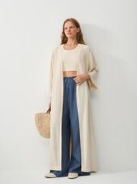 Кимоно из смесового льна "Беж" женское