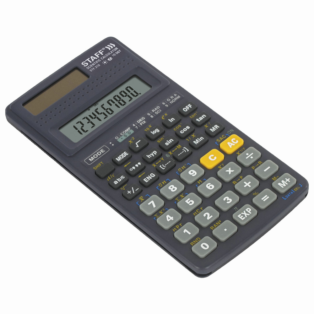 Калькулятор инженерный STAFF STF-310 (142х78 мм) 139 функций 10+2 разрядов двойное питание