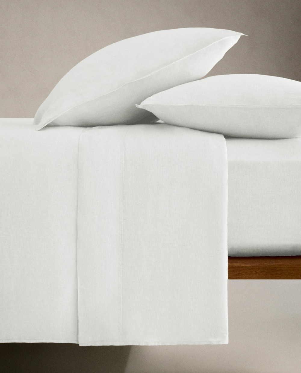 Пододеяльник Zara Home хлопок, лён 100%, однотонный, 6150/088