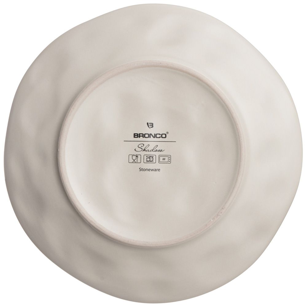 ТАРЕЛКА ОБЕДЕННАЯ BRONCO "SHADOW" 26,5 СМ БЕЖЕВАЯ (МАЛ.УП.=4ШТ./КОР=24ШТ.)