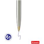 Ручка шариковая Luxor "Sterling" синяя, 1,0мм, корпус хром/золото, кнопочный механизм