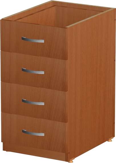 Корпус тумбы приставной 4 ящика