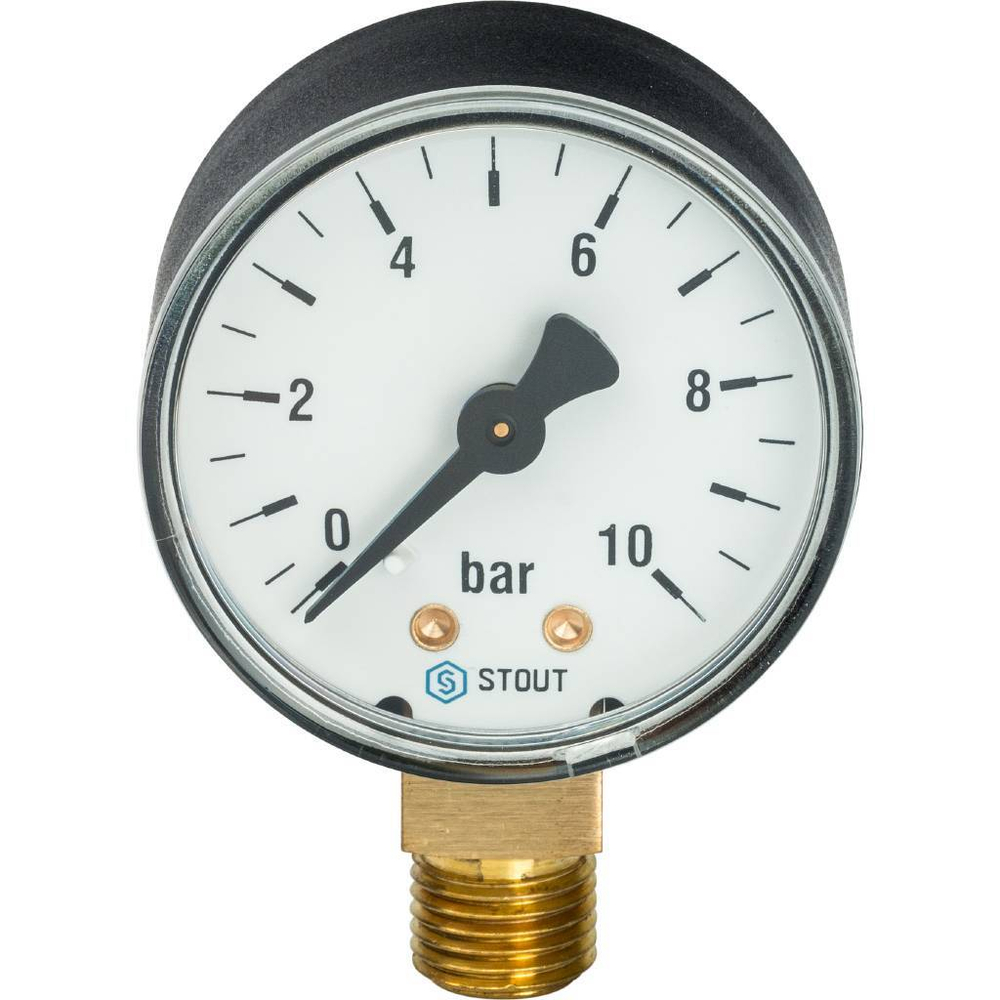 Манометр радиальный. Корпус Dn 50 мм 1/4", 0...10 бар, кл.2.5