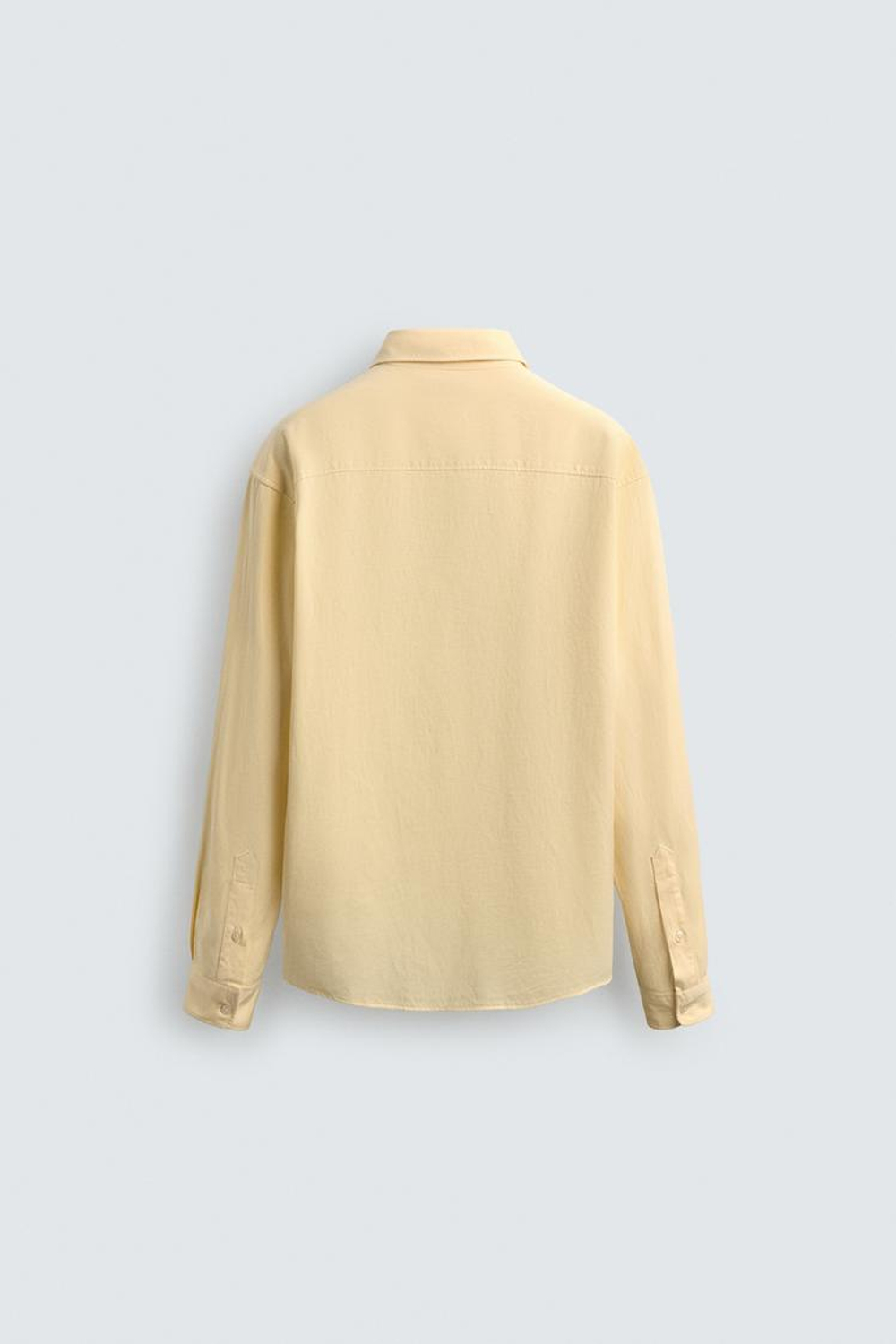 ZARA РУБАШКА СВОБОДНОГО КРОЯ С КАРМАНОМ, ЭКРЮ/ЖЕЛТЫЙ