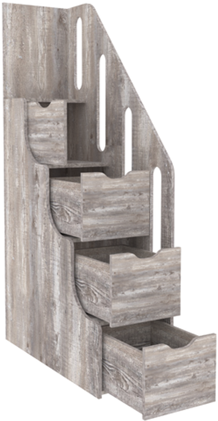 Лестница-комод КарИВи с перилами КарИВи Бетон