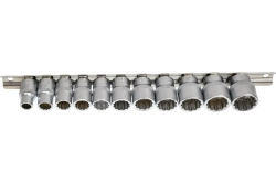 Набор торцевых головок RF-3111-9: 3/8"DR 12-гранных на планке 11пр. ROCKFORCE