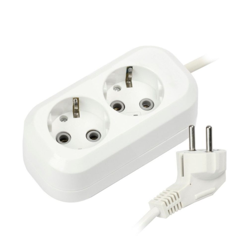 Удлинитель бытовой 2 гн, 5 м, ПВС, 3х1 мм2, с/з, Smartbuy, SBE-16-2-05-Z