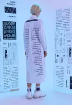 Купить Рубашка-платье Futureisnown Media Radiation Damping shirt Белая Рубашка-платье Futureisnown Media Radiation Damping shirt Белая