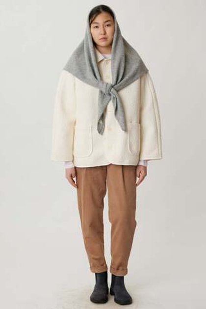 Косынка из шерсти светло-серая