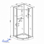 Душевая кабина Ceruttispa КОРРА (KORRA) 90BF (90x90x205)