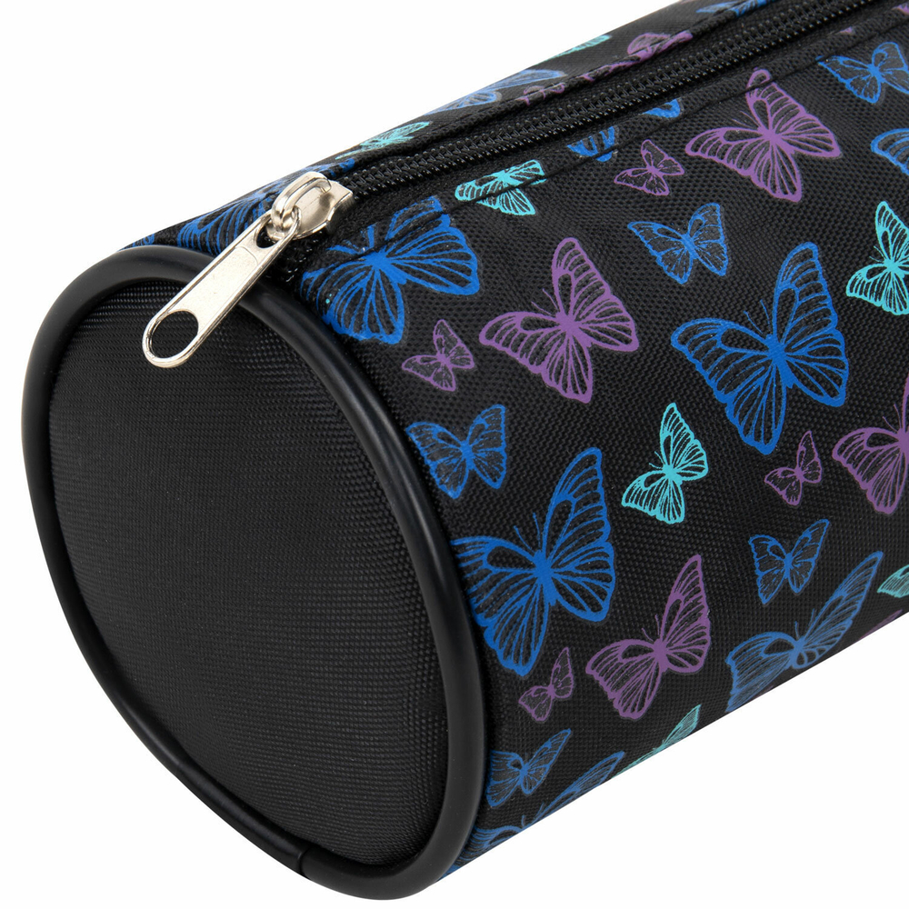 Пенал-косметичка BRAUBERG Butterflies черный 20х7х7см (4 штуки в упаковке)
