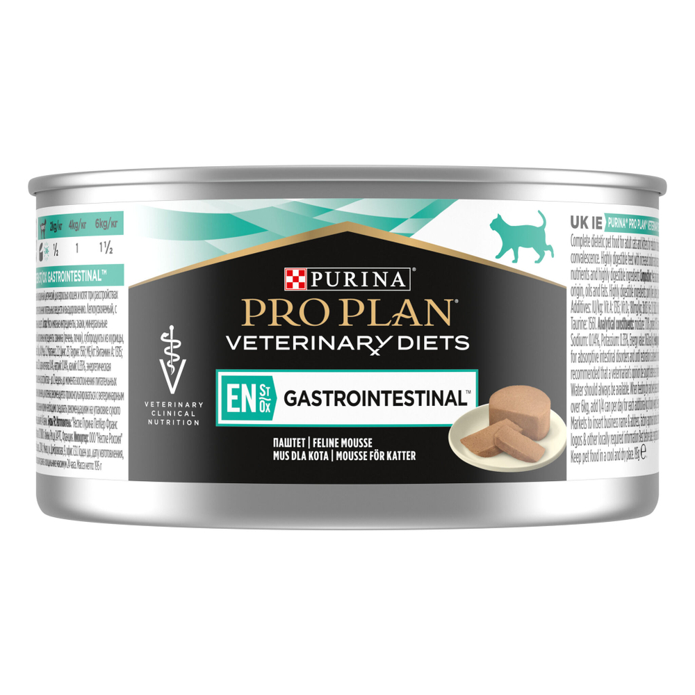 Pro Plan VET EN 195 г - диета консервы для кошек при проблемах пищеварения, Gastrointestinal ST/OX