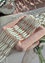 Жемчуг капля 8х28мм, майорка матовая (1шт)