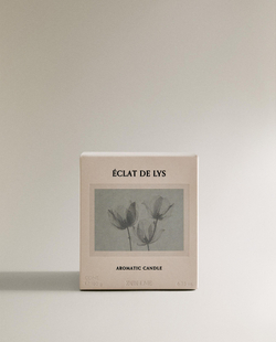 Zara Home Свеча ароматическая clat de Lys 180 г, растительный воск, аромат цветочный, Розовый