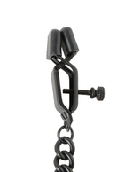 Черные регулируемые зажимы для сосков с цепью Heavy-Duty Barrel Clamps (Цвет: черный)