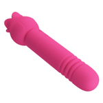 Розовый двусторонний вибратор Chaley (Цвет: малиновый)