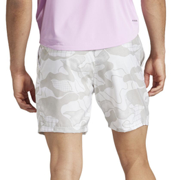 Мужские шорты теннисные Adidas Club Graphic Short - white/grey