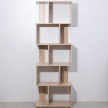 Стеллаж деревянный напольный Фаллет 5 полок 60х30х177 см для игрушек и для книг, дуб сонома