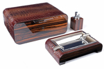 Настольный набор сигарных аксессуаров Gentili SET-SV75-Croco-Dark